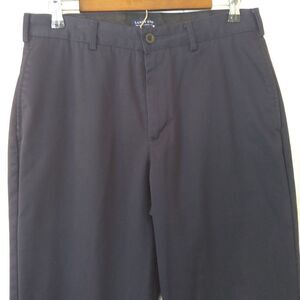 Land's End traditional fit navy blue four-pocket pants